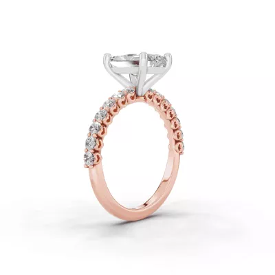 Sculpted Heart Lab Diamond Engagement Ring (.50 ct. tw.)