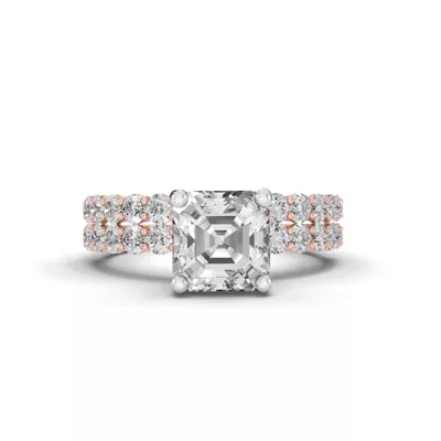 Sculpted Heart Lab Diamond Engagement Ring (.50 ct. tw.)