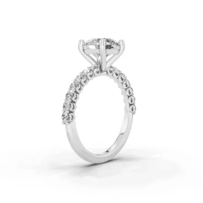 Sculpted Heart Lab Diamond Engagement Ring (.50 ct. tw.)
