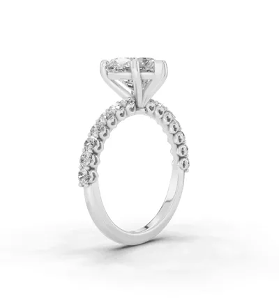 Sculpted Heart Lab Diamond Engagement Ring (.50 ct. tw.)