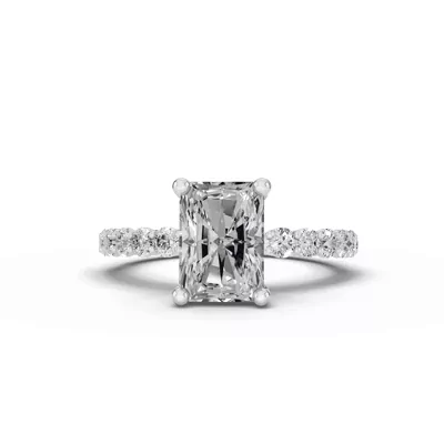 Sculpted Heart Lab Diamond Engagement Ring (.50 ct. tw.)