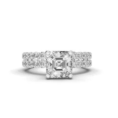 Sculpted Heart Lab Diamond Engagement Ring (.50 ct. tw.)