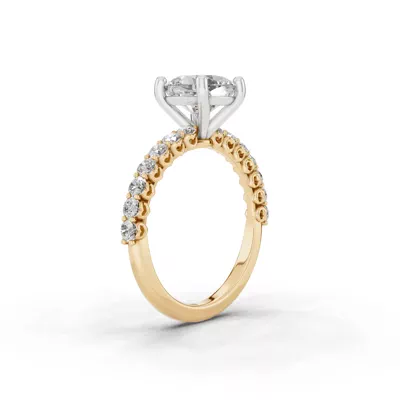 Sculpted Heart Lab Diamond Engagement Ring (.50 ct. tw.)