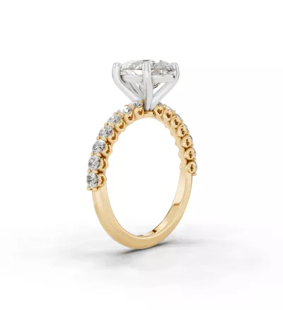 Sculpted Heart Lab Diamond Engagement Ring (.50 ct. tw.)