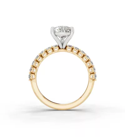 Sculpted Heart Lab Diamond Engagement Ring (.50 ct. tw.)