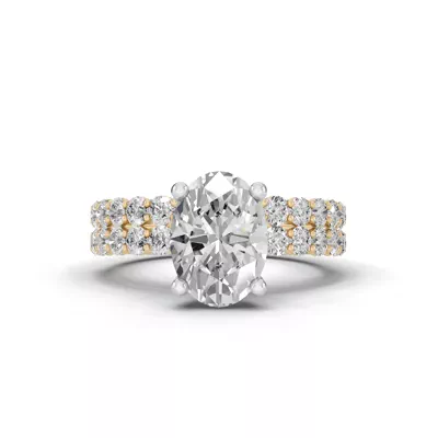 Sculpted Heart Lab Diamond Engagement Ring (.50 ct. tw.)