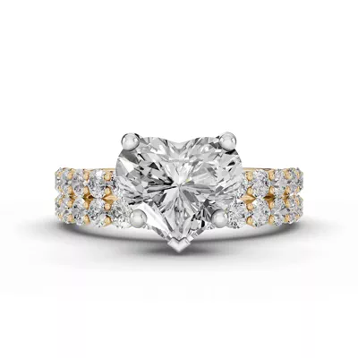 Sculpted Heart Lab Diamond Engagement Ring (.50 ct. tw.)