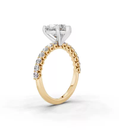 Sculpted Heart Lab Diamond Engagement Ring (.50 ct. tw.)