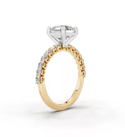 Sculpted Heart Lab Diamond Engagement Ring (.50 ct. tw.)