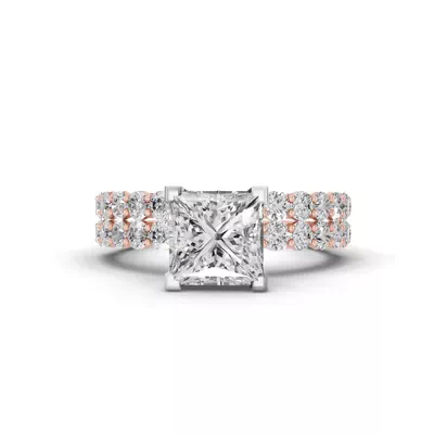 Sculpted Heart Lab Diamond Engagement Ring (.50 ct. tw.)