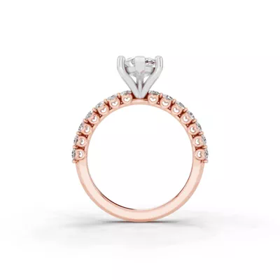 Sculpted Heart Lab Diamond Engagement Ring (.50 ct. tw.)