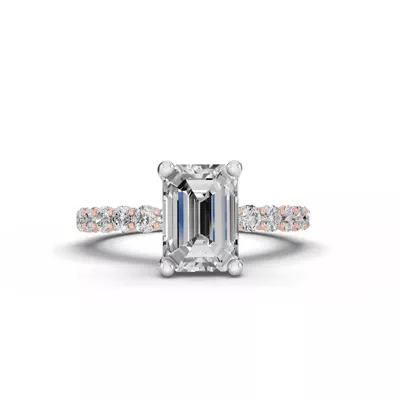Sculpted Heart Lab Diamond Engagement Ring (.50 ct. tw.)