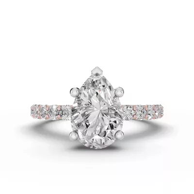 Sculpted Heart Lab Diamond Engagement Ring (.50 ct. tw.)