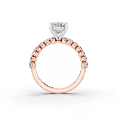 Sculpted Heart Lab Diamond Engagement Ring (.50 ct. tw.)