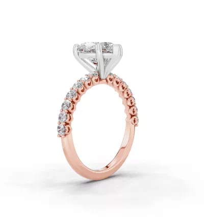 Sculpted Heart Lab Diamond Engagement Ring (.50 ct. tw.)