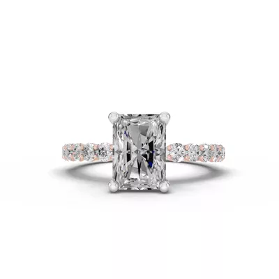 Sculpted Heart Lab Diamond Engagement Ring (.50 ct. tw.)