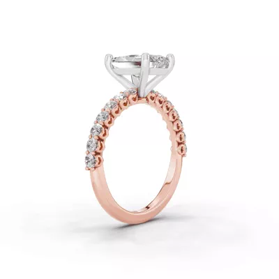 Sculpted Heart Lab Diamond Engagement Ring (.50 ct. tw.)