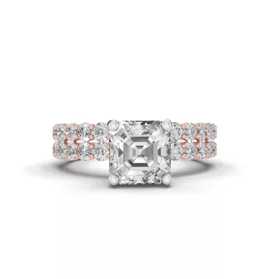 Sculpted Heart Lab Diamond Engagement Ring (.50 ct. tw.)