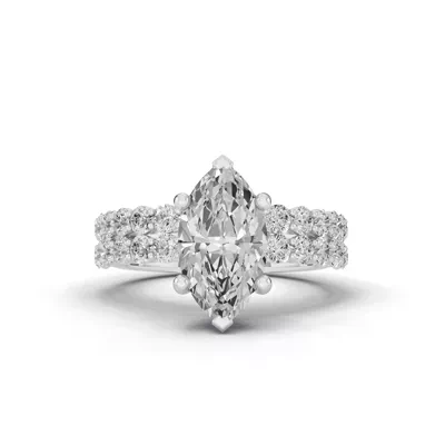 Sculpted Heart Lab Diamond Engagement Ring (.50 ct. tw.)