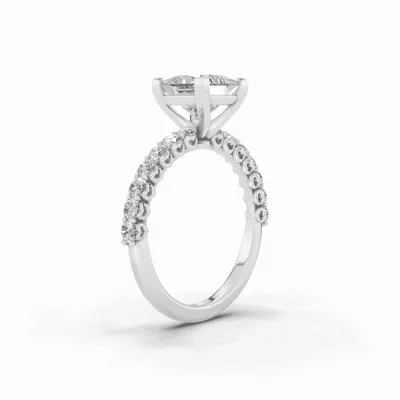 Sculpted Heart Lab Diamond Engagement Ring (.50 ct. tw.)