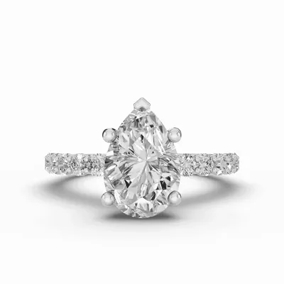 Sculpted Heart Lab Diamond Engagement Ring (.50 ct. tw.)
