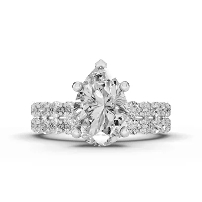 Sculpted Heart Lab Diamond Engagement Ring (.50 ct. tw.)