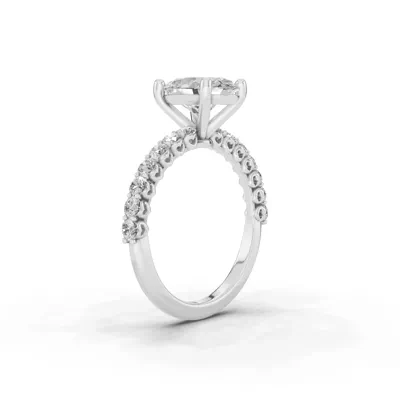 Sculpted Heart Lab Diamond Engagement Ring (.50 ct. tw.)