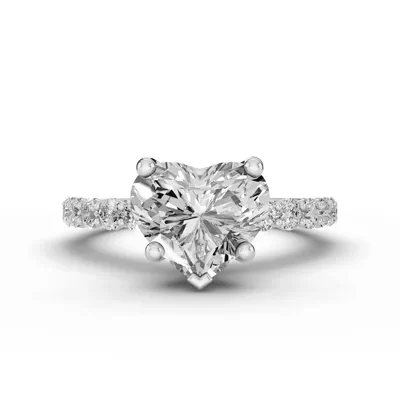 Sculpted Heart Lab Diamond Engagement Ring (.50 ct. tw.)