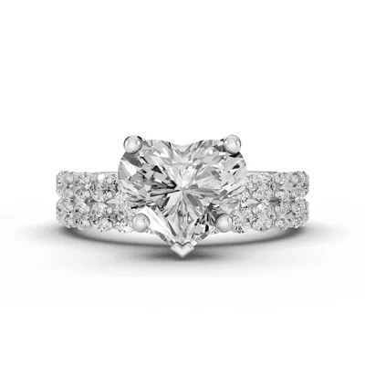 Sculpted Heart Lab Diamond Engagement Ring (.50 ct. tw.)
