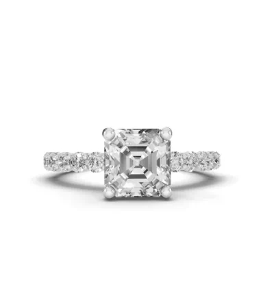 Sculpted Heart Lab Diamond Engagement Ring (.50 ct. tw.)
