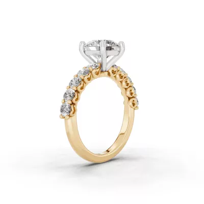 Sculpted Heart Lab Diamond Engagement Ring (.90 ct. tw.)