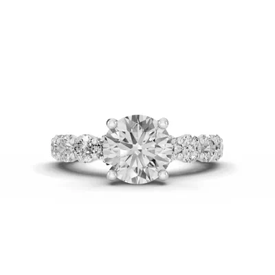 Sculpted Heart Lab Diamond Engagement Ring (1.50 ct. tw.)