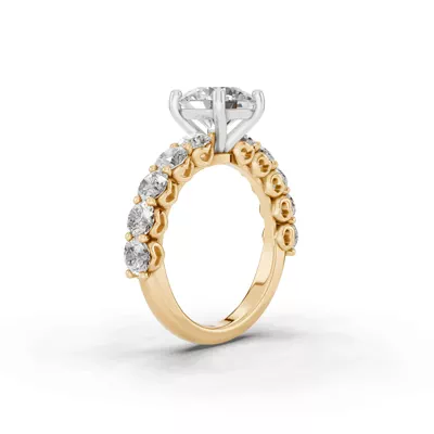 Sculpted Heart Lab Diamond Engagement Ring (1.50 ct. tw.)