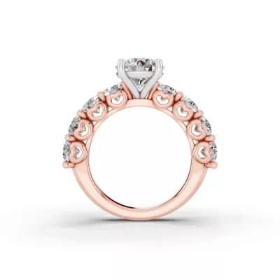 Sculpted Heart Lab Diamond Engagement Ring (2.40 ct. tw.)