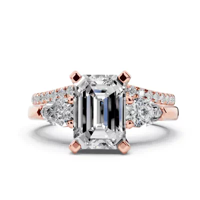Madison Three-Stone Lab Pear Engagement Ring