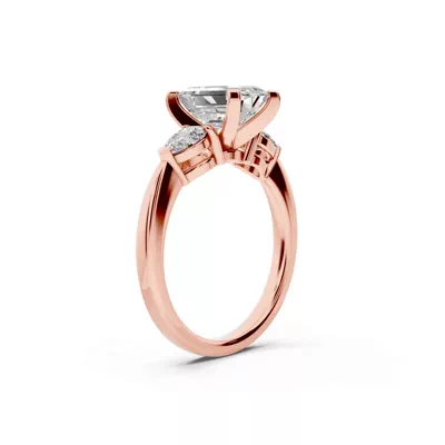 Madison Three-Stone Lab Pear Engagement Ring