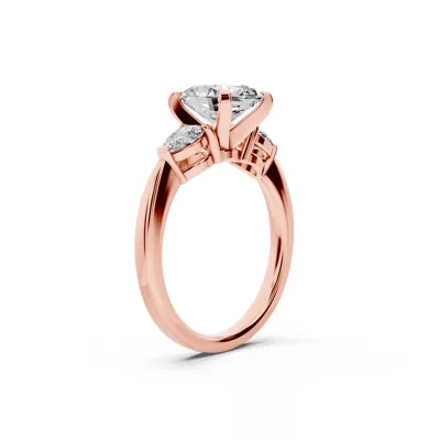 Madison Three-Stone Lab Pear Engagement Ring