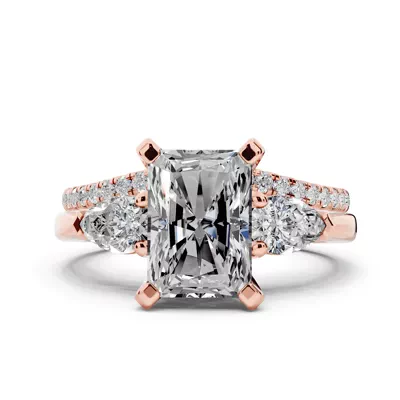 Madison Three-Stone Lab Pear Engagement Ring