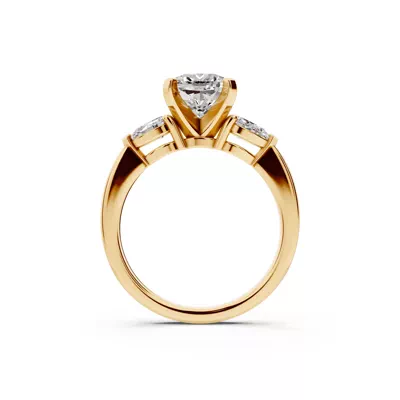 Madison Three-Stone Lab Pear Engagement Ring