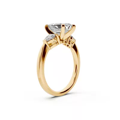 Madison Three-Stone Lab Pear Engagement Ring