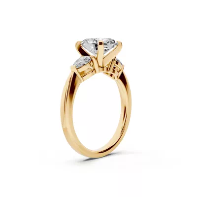 Madison Three-Stone Lab Pear Engagement Ring
