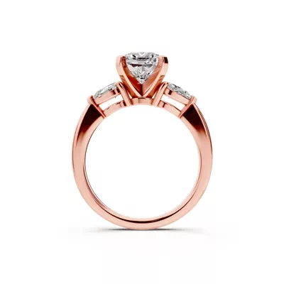 Madison Three-Stone Lab Pear Engagement Ring