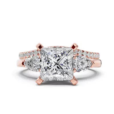 Madison Three-Stone Lab Pear Engagement Ring