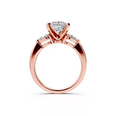 Madison Three-Stone Lab Pear Engagement Ring