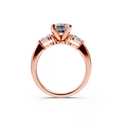 Madison Three-Stone Lab Pear Engagement Ring