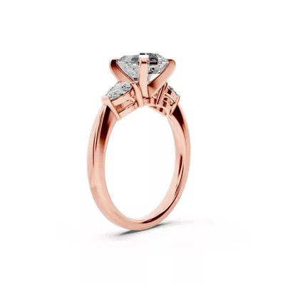 Madison Three-Stone Lab Pear Engagement Ring
