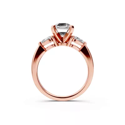 Madison Three-Stone Lab Pear Engagement Ring