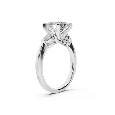 Madison Three-Stone Lab Pear Engagement Ring