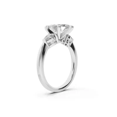 Madison Three-Stone Lab Pear Engagement Ring