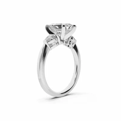 Madison Three-Stone Lab Pear Engagement Ring